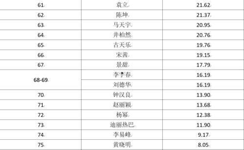 明星排名大全,揭秘娱乐圈风云变幻，盘点年度璀璨星辉